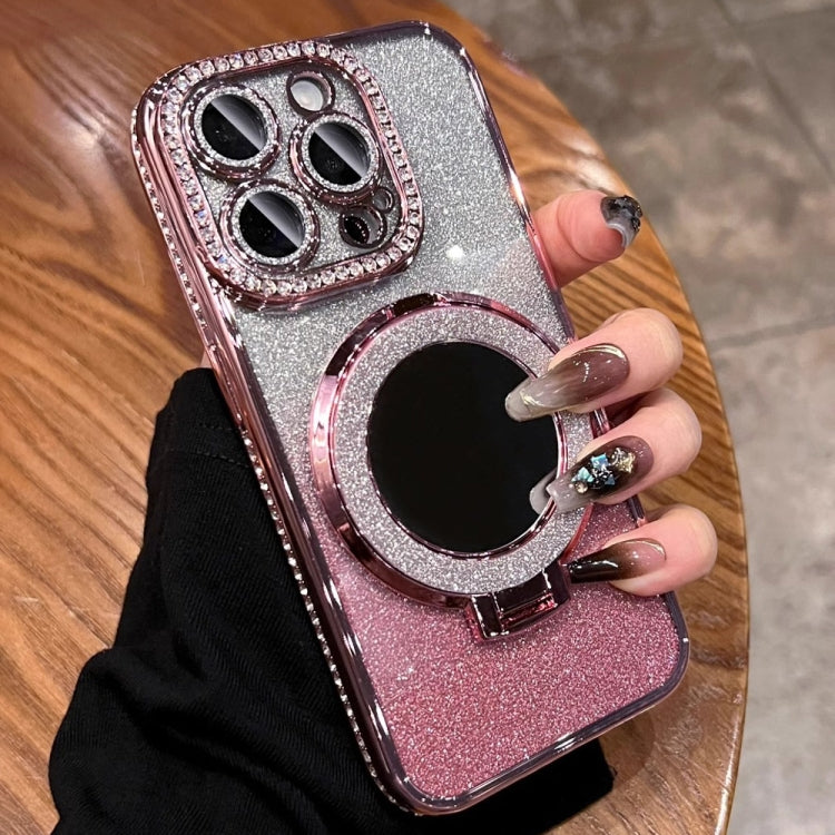 Rhinestone Mirror Glitter MagSafe TPU Phone Case, For iPhone 16e, For iPhone 16 Pro Max, For iPhone 16 Pro, For iPhone 16 Plus