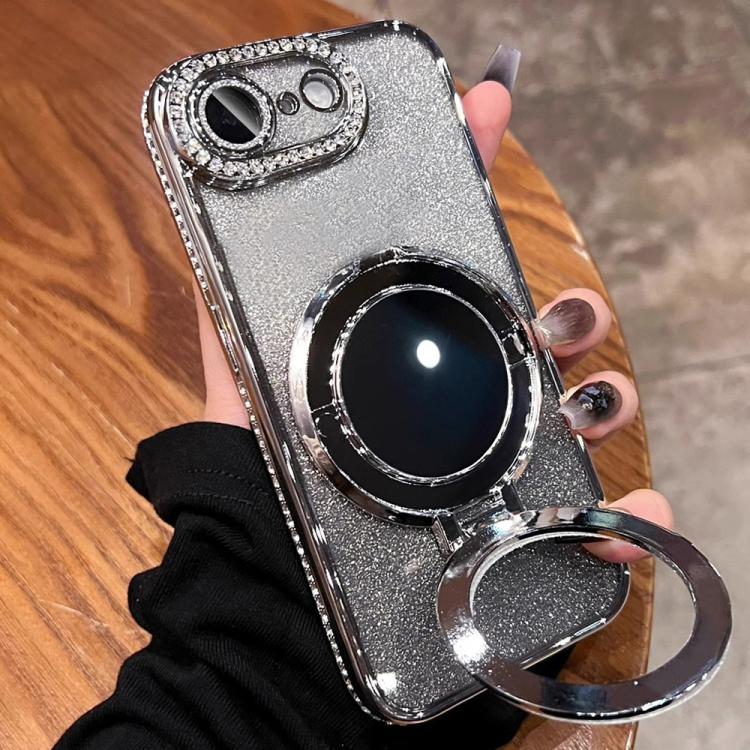 Rhinestone Mirror Glitter MagSafe TPU Phone Case, For iPhone 16e, For iPhone 16 Pro Max, For iPhone 16 Pro, For iPhone 16 Plus