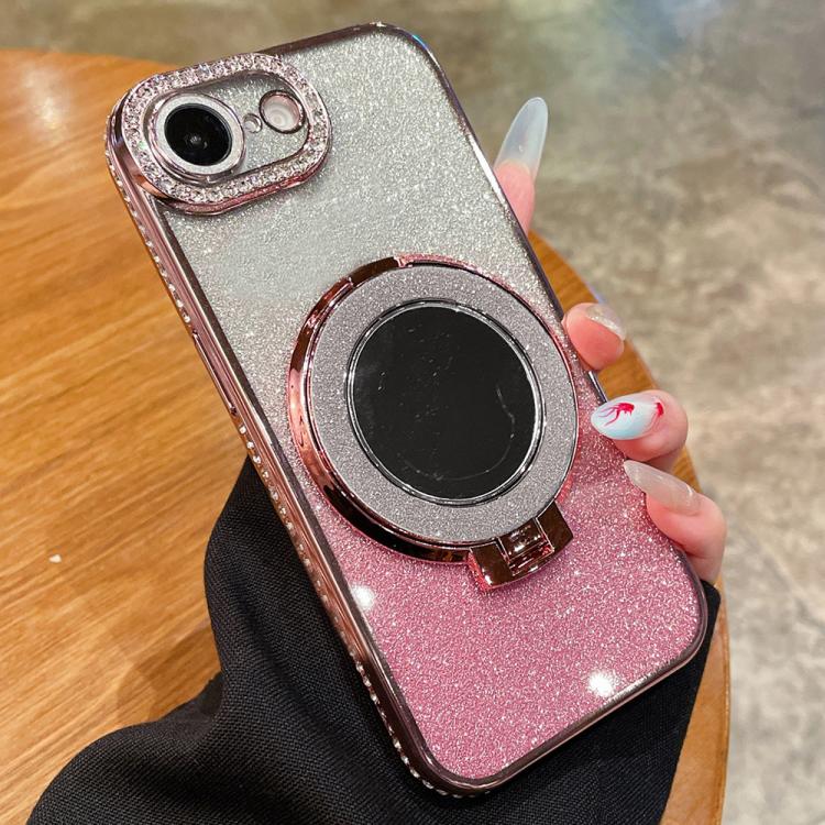 Rhinestone Mirror Glitter MagSafe TPU Phone Case, For iPhone 16e, For iPhone 16 Pro Max, For iPhone 16 Pro, For iPhone 16 Plus