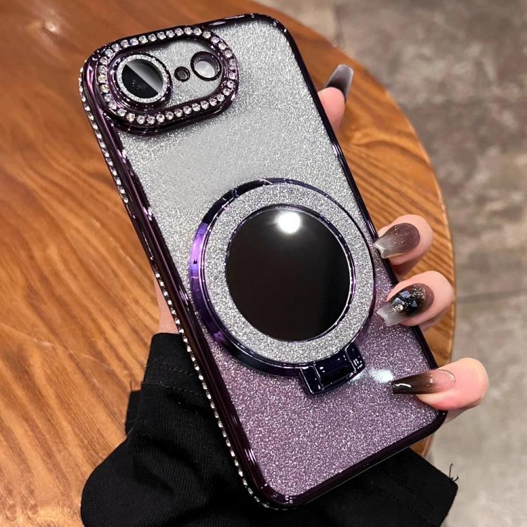 Rhinestone Mirror Glitter MagSafe TPU Phone Case, For iPhone 16e, For iPhone 16 Pro Max, For iPhone 16 Pro, For iPhone 16 Plus