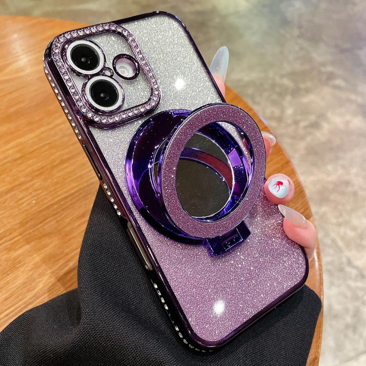 Rhinestone Mirror Glitter MagSafe TPU Phone Case, For iPhone 17 Pro Max, For iPhone 17 Pro, For iPhone 17, For iPhone Air
