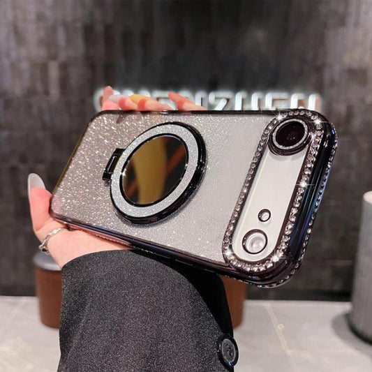 Rhinestone Mirror Glitter MagSafe TPU Phone Case, For iPhone 16e, For iPhone 16 Pro Max, For iPhone 16 Pro, For iPhone 16 Plus