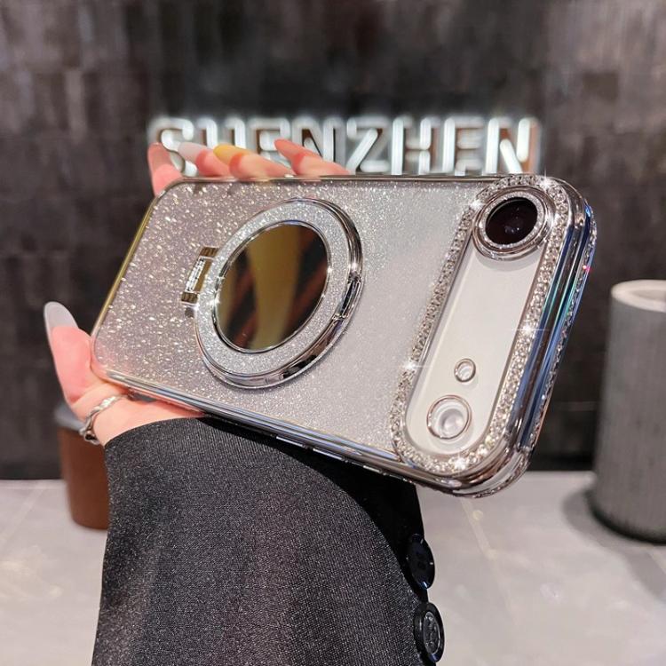 Rhinestone Mirror Glitter MagSafe TPU Phone Case, For iPhone 16e, For iPhone 16 Pro Max, For iPhone 16 Pro, For iPhone 16 Plus