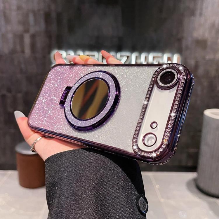 Rhinestone Mirror Glitter MagSafe TPU Phone Case, For iPhone 16e, For iPhone 16 Pro Max, For iPhone 16 Pro, For iPhone 16 Plus