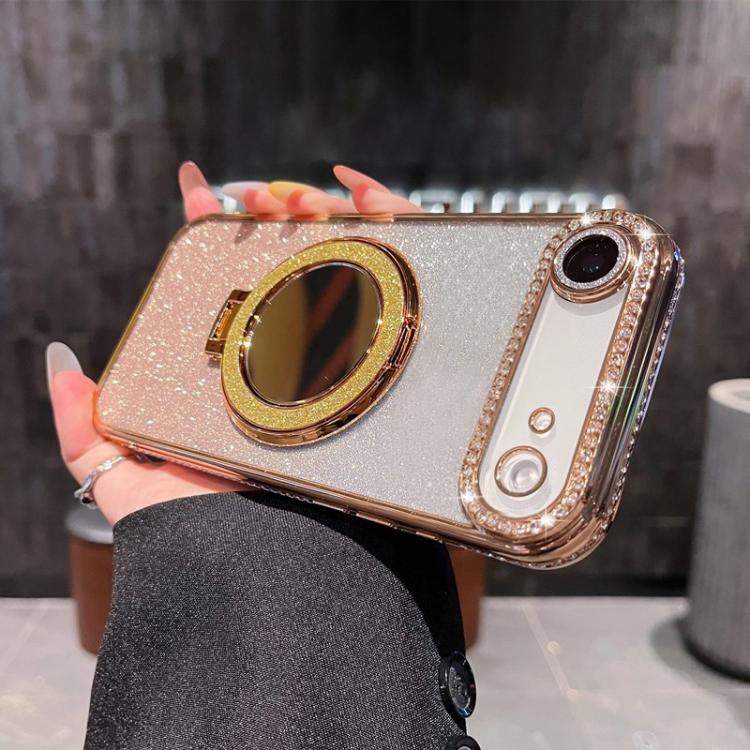 Rhinestone Mirror Glitter MagSafe TPU Phone Case, For iPhone 16e, For iPhone 16 Pro Max, For iPhone 16 Pro, For iPhone 16 Plus