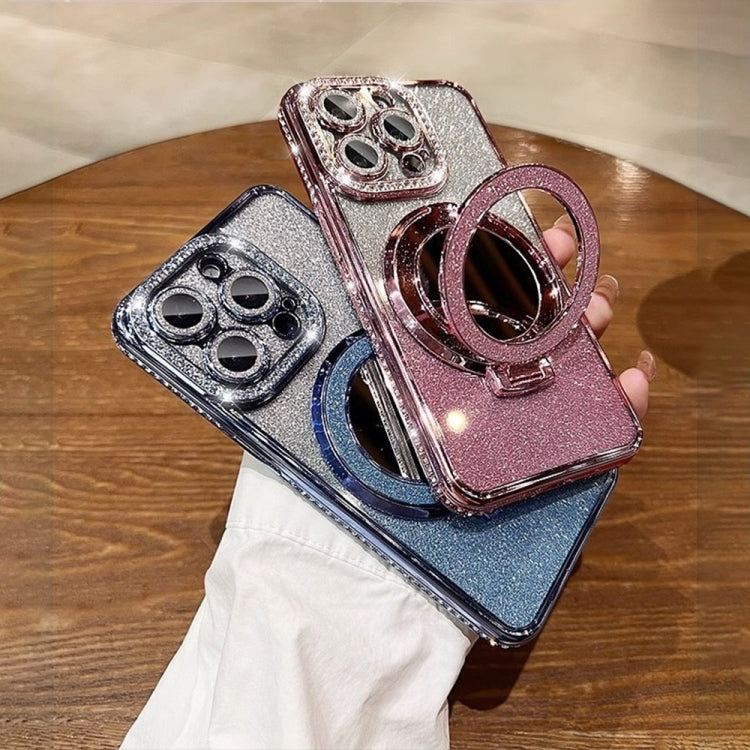 Rhinestone Mirror Glitter MagSafe TPU Phone Case, For iPhone 16e, For iPhone 16 Pro Max, For iPhone 16 Pro, For iPhone 16 Plus