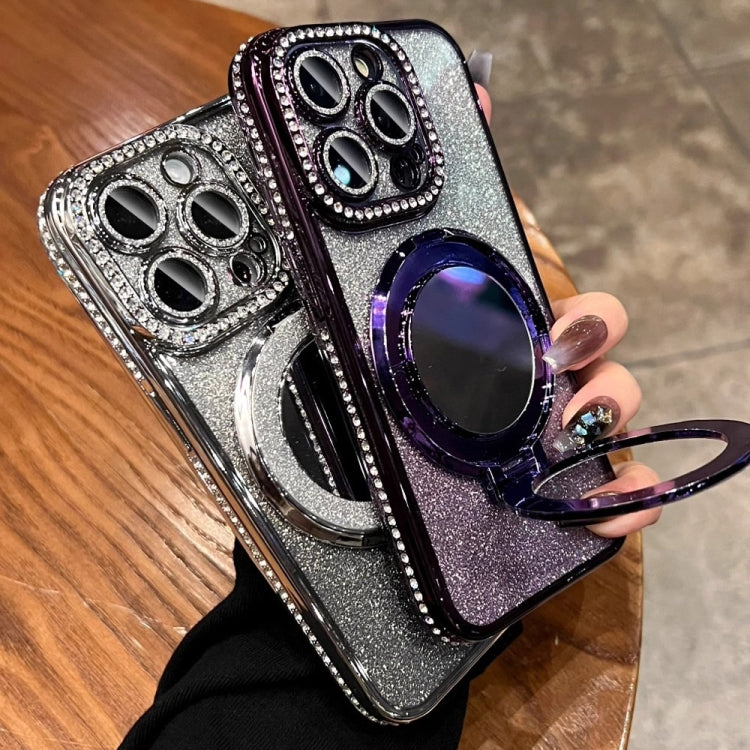 Rhinestone Mirror Glitter MagSafe TPU Phone Case, For iPhone 16e, For iPhone 16 Pro Max, For iPhone 16 Pro, For iPhone 16 Plus