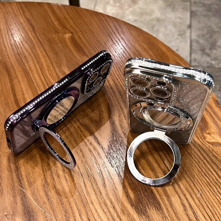 Rhinestone Mirror Glitter MagSafe TPU Phone Case, For iPhone 16e, For iPhone 16 Pro Max, For iPhone 16 Pro, For iPhone 16 Plus