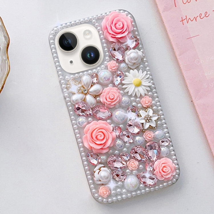 Rose Hand-set Diamond PC Phone Case, For iPhone 16e, For iPhone 16 Pro Max, For iPhone 16 Pro, For iPhone 16 Plus, For iPhone 16, For iPhone 15 Pro Max, For iPhone 15 Pro, For iPhone 15 Plus, For iPhone 15, For iPhone 14 Plus, For iPhone 14...