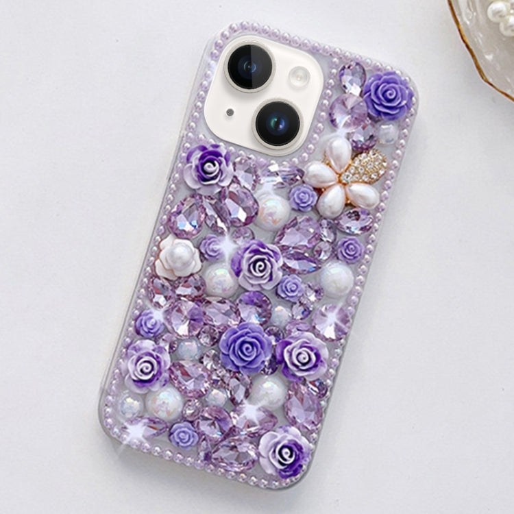 Rose Hand-set Diamond PC Phone Case, For iPhone 16e, For iPhone 16 Pro Max, For iPhone 16 Pro, For iPhone 16 Plus, For iPhone 16, For iPhone 15 Pro Max, For iPhone 15 Pro, For iPhone 15 Plus, For iPhone 15, For iPhone 14 Plus, For iPhone 14...