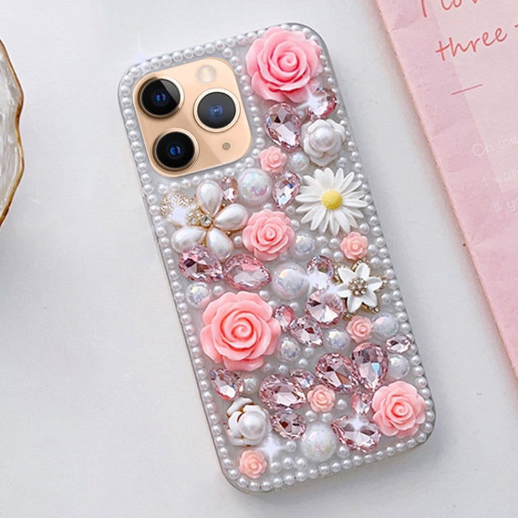 Rose Hand-set Diamond PC Phone Case, For iPhone 14 Pro Max, For iPhone 13 Pro Max, For iPhone 13 Pro, For iPhone 13, For iPhone 13 mini, For iPhone 12, For iPhone 12 Pro Max, For iPhone 12 Pro, For iPhone 12 mini, For iPhone 11 Pro Max, For iPhone 11...