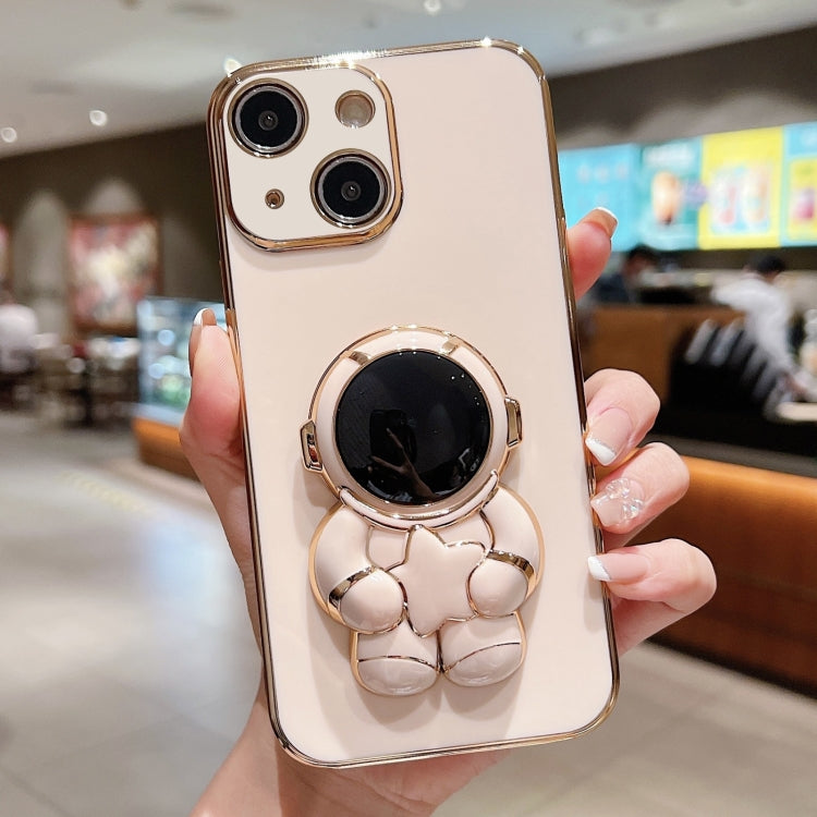 Embrace Stars Electroplating Astronaut Holder Phone Case, For iPhone 14 Plus, For iPhone 14, For iPhone 14 Pro, For iPhone 14 Pro Max