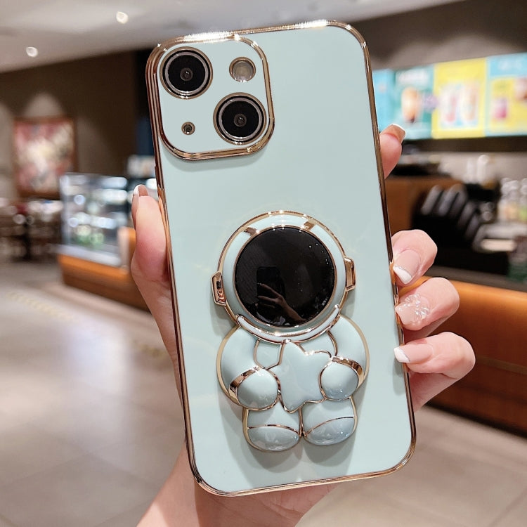 Embrace Stars Electroplating Astronaut Holder Phone Case, For iPhone 14 Plus, For iPhone 14, For iPhone 14 Pro, For iPhone 14 Pro Max