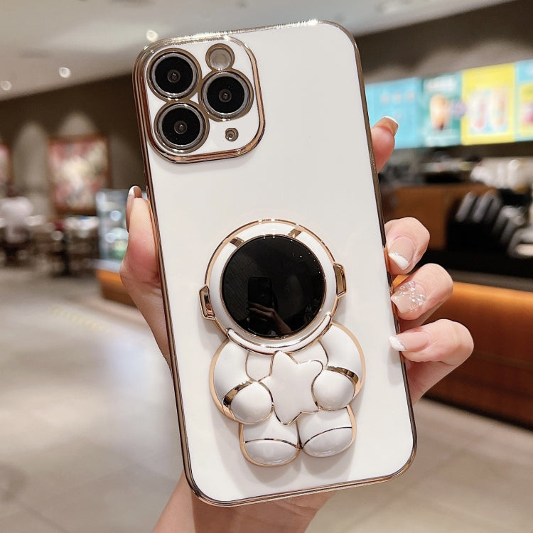 Embrace Stars Electroplating Astronaut Holder Phone Case, For iPhone X / XS, For iPhone XR, For iPhone XS Max, For iPhone 7 Plus / 8 Plus