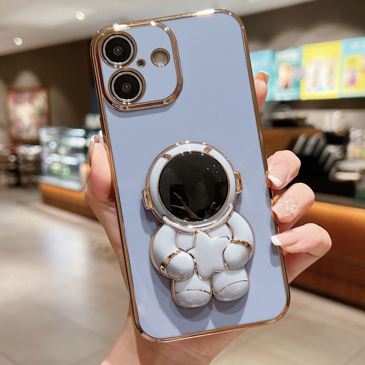 Embrace Stars Electroplating Astronaut Holder Phone Case, For iPhone 15 Pro Max, For iPhone 15 Pro, For iPhone 15 Plus, For iPhone 15