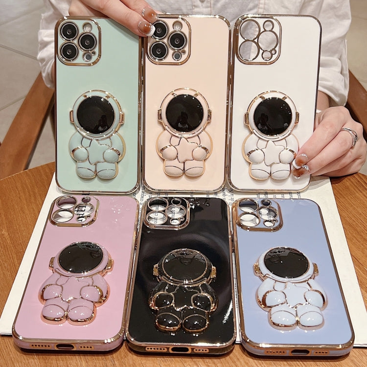 Embrace Stars Electroplating Astronaut Holder Phone Case, For iPhone X / XS, For iPhone XR, For iPhone XS Max, For iPhone 7 Plus / 8 Plus