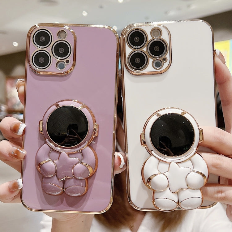 Embrace Stars Electroplating Astronaut Holder Phone Case