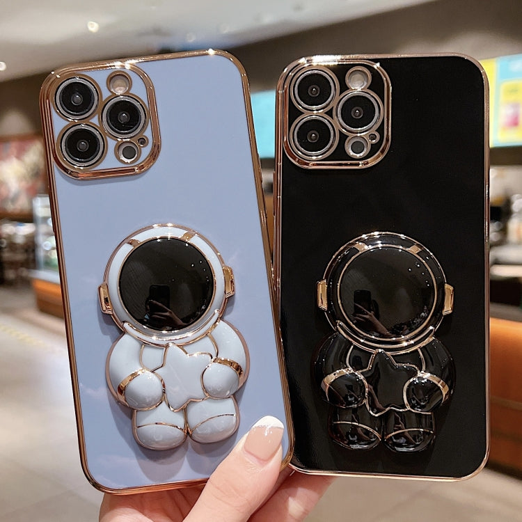 Embrace Stars Electroplating Astronaut Holder Phone Case, For iPhone X / XS, For iPhone XR, For iPhone XS Max, For iPhone 7 Plus / 8 Plus