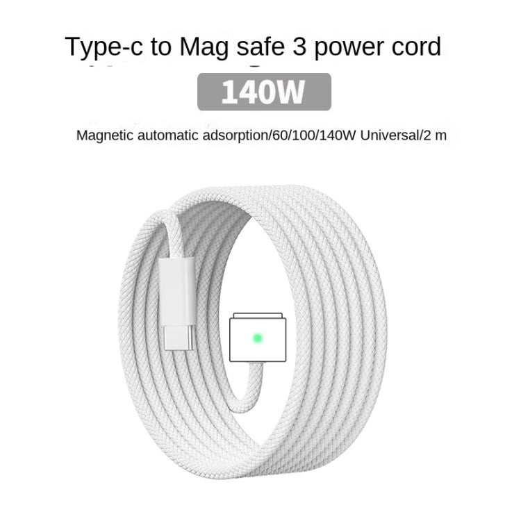140W USB-C PD Power Adapter with Type-C to Magsafe3 Magnetic Charging Cable, Length: 2 m, EU Plug, US Plug, UK Plug, AU Plug