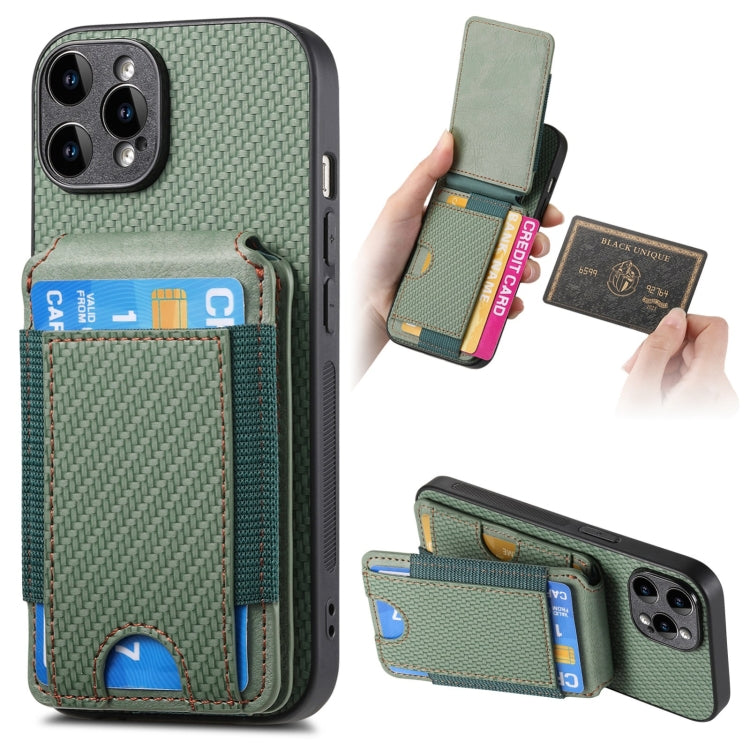 Carbon Fiber Vertical Flip Wallet Stand Phone Case, For iPhone 15, For iPhone 14 Plus, For iPhone 14, For iPhone 14 Pro