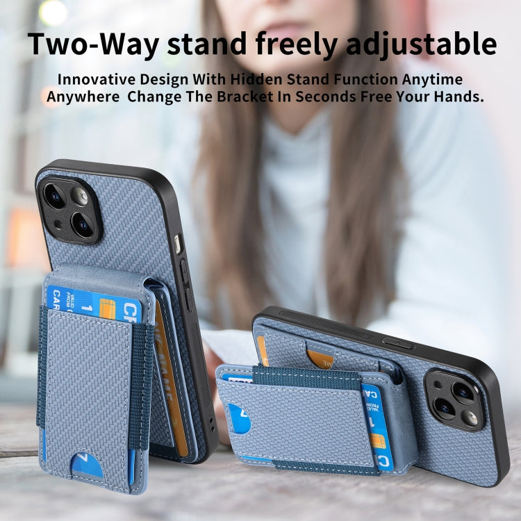 Carbon Fiber Vertical Flip Wallet Stand Phone Case, For iPhone 14 Pro Max, For iPhone 13 Pro Max, For iPhone 13 Pro, For iPhone 13