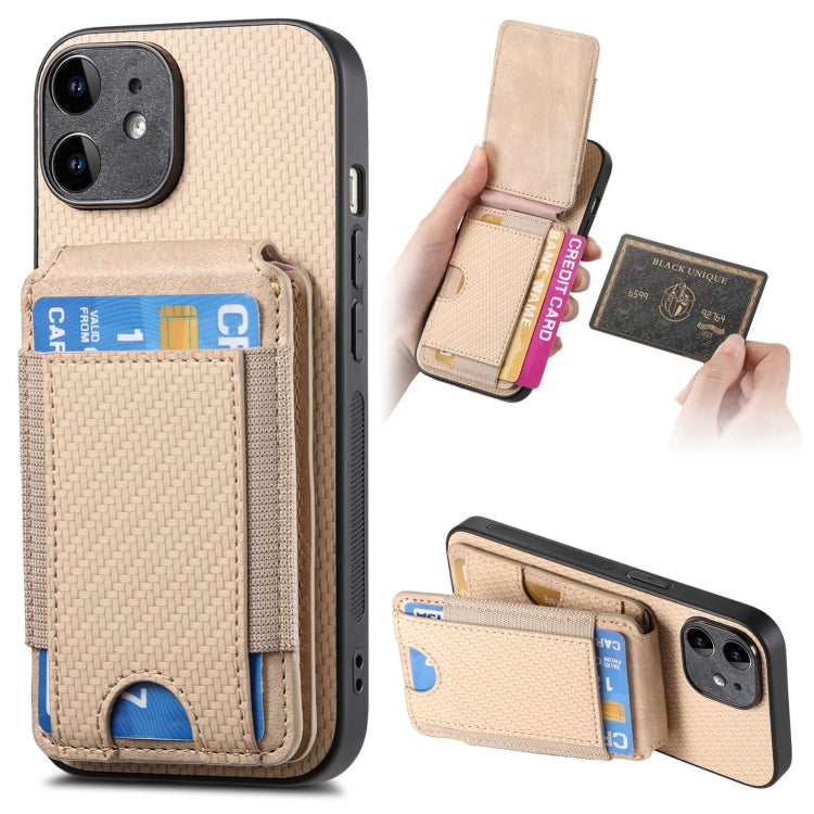 Carbon Fiber Vertical Flip Wallet Stand Phone Case, For iPhone 11, For iPhone 11 Pro, For iPhone XR, For iPhone XS Max