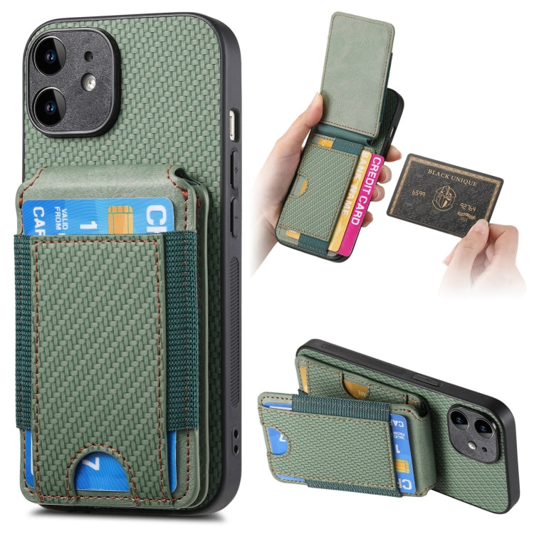 Carbon Fiber Vertical Flip Wallet Stand Phone Case, For iPhone 11, For iPhone 11 Pro, For iPhone XR, For iPhone XS Max