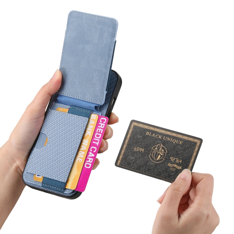 Carbon Fiber Vertical Flip Wallet Stand Phone Case, For iPhone 15, For iPhone 14 Plus, For iPhone 14, For iPhone 14 Pro
