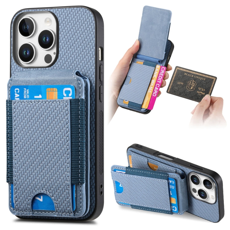 Carbon Fiber Vertical Flip Wallet Stand Phone Case, For iPhone 16, For iPhone 15 Pro Max, For iPhone 15 Pro, For iPhone 15 Plus
