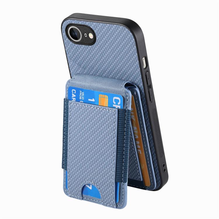 Carbon Fiber Vertical Flip Wallet Stand Phone Case, For iPhone 16e, For iPhone 16 Pro Max, For iPhone 16 Pro, For iPhone 16 Plus