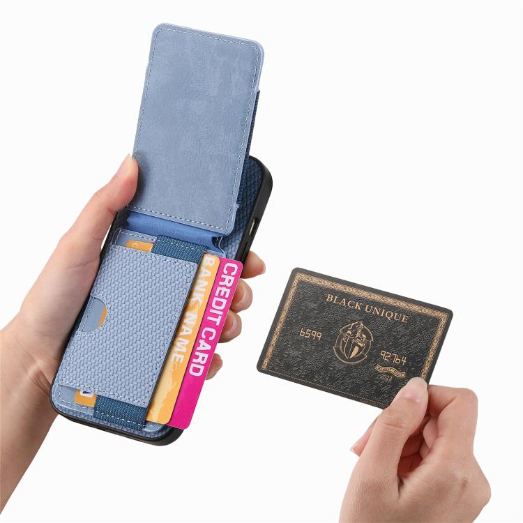Carbon Fiber Vertical Flip Wallet Stand Phone Case, For iPhone 16e, For iPhone 16 Pro Max, For iPhone 16 Pro, For iPhone 16 Plus