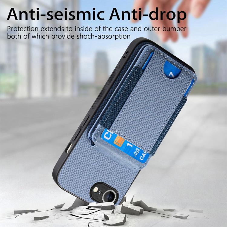 Carbon Fiber Vertical Flip Wallet Stand Phone Case, For iPhone 16e, For iPhone 16 Pro Max, For iPhone 16 Pro, For iPhone 16 Plus