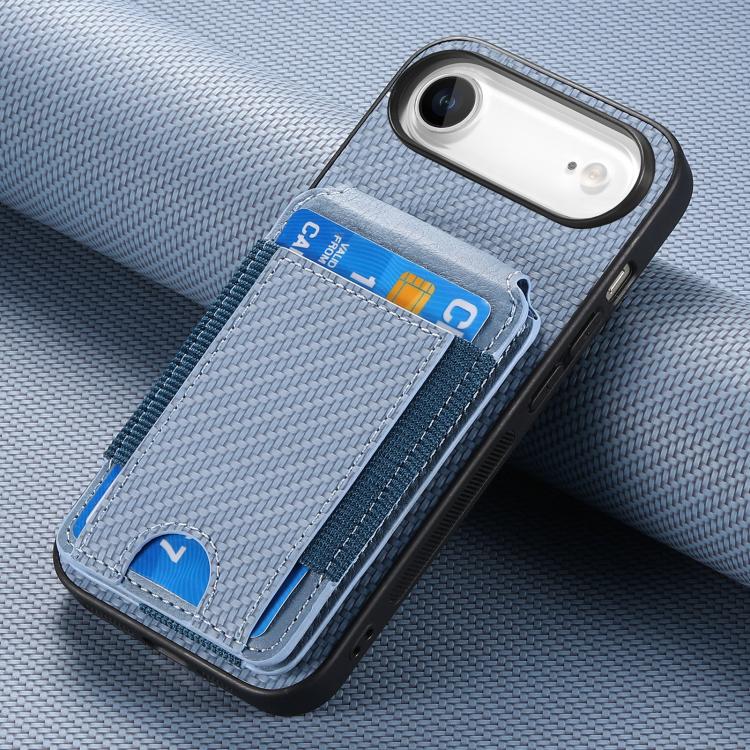 Carbon Fiber Vertical Flip Wallet Stand Phone Case, For iPhone 16, For iPhone 15 Pro Max, For iPhone 15 Pro, For iPhone 15 Plus