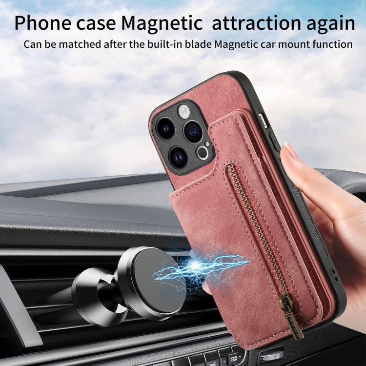 Retro Leather Zipper Wallet Back Phone Case, For iPhone 14 Pro Max, For iPhone 7 / 8 / SE 2022, For iPhone 13 Pro Max, For iPhone 13 Pro