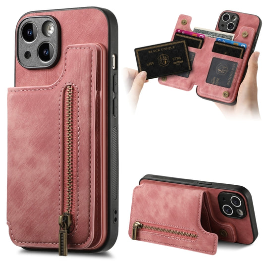Retro Leather Zipper Wallet Back Phone Case, For iPhone 13, For iPhone 12, For iPhone 12 Pro Max, For iPhone 12 Pro