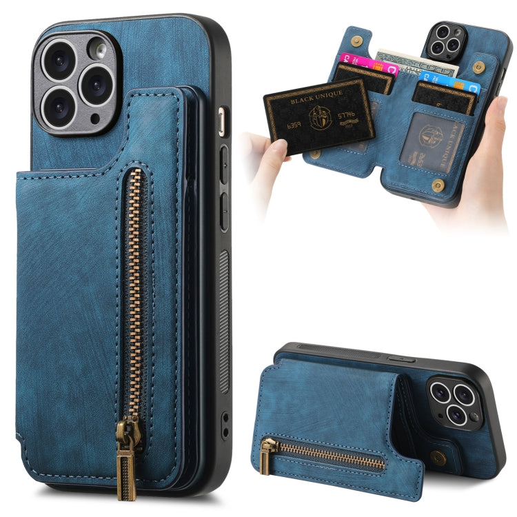 Retro Leather Zipper Wallet Back Phone Case, For iPhone 11 Pro  Max, For iPhone 11, For iPhone 11 Pro, For iPhone X / XS