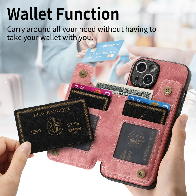 Retro Leather Zipper Wallet Back Phone Case, For iPhone 6 / 6s