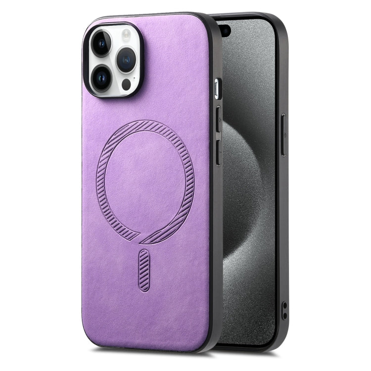 Solid Color Retro Magsafe PU Back Cover Phone Case, For iPhone 14 Plus, For iPhone 14, For iPhone 14 Pro