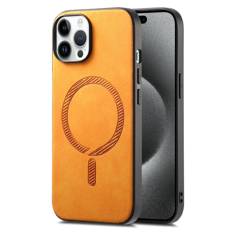 Solid Color Retro Magsafe PU Back Cover Phone Case, For iPhone 14 Plus, For iPhone 14, For iPhone 14 Pro