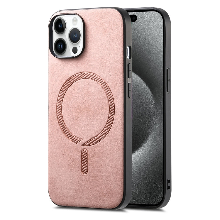 Solid Color Retro Magsafe PU Back Cover Phone Case, For iPhone 14 Plus, For iPhone 14, For iPhone 14 Pro