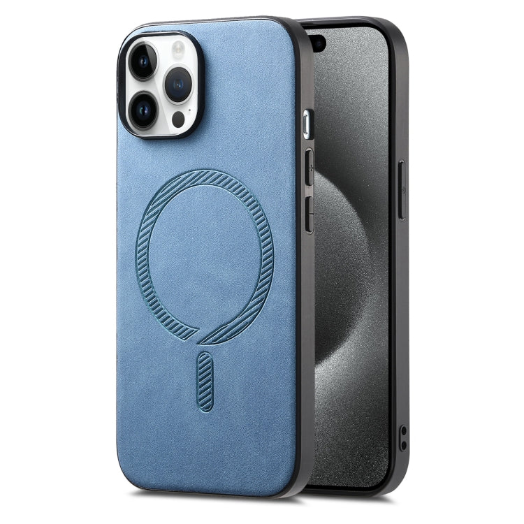 Solid Color Retro Magsafe PU Back Cover Phone Case, For iPhone 14 Plus, For iPhone 14, For iPhone 14 Pro