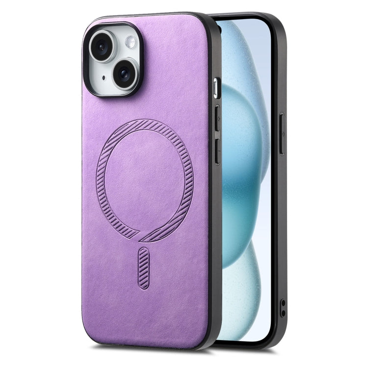 Solid Color Retro Magsafe PU Back Cover Phone Case, For iPhone 14 Plus, For iPhone 14, For iPhone 14 Pro