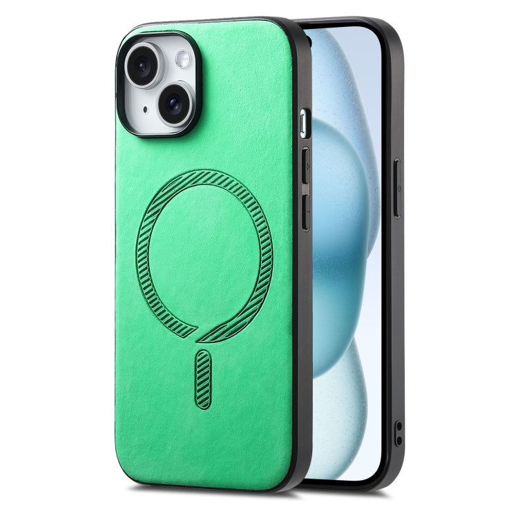 Solid Color Retro Magsafe PU Back Cover Phone Case, For iPhone 14 Plus, For iPhone 14, For iPhone 14 Pro