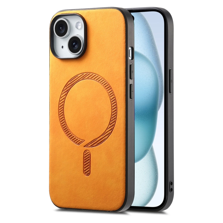 Solid Color Retro Magsafe PU Back Cover Phone Case, For iPhone 14 Plus, For iPhone 14, For iPhone 14 Pro