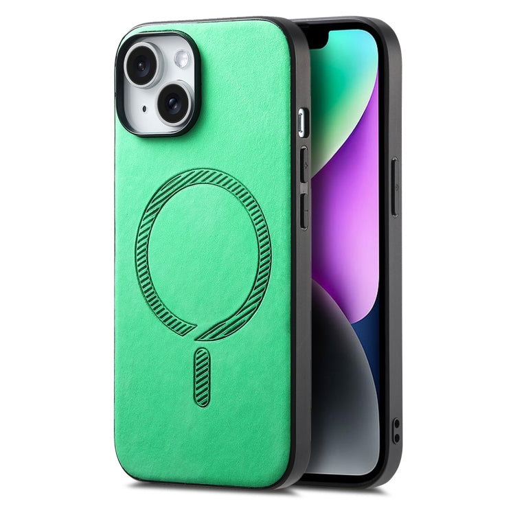 Solid Color Retro Magsafe PU Back Cover Phone Case, For iPhone 14 Pro Max, For iPhone 13 Pro Max, For iPhone 13 Pro