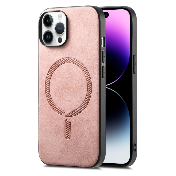 Solid Color Retro Magsafe PU Back Cover Phone Case, For iPhone 13, For iPhone 12, For iPhone 12 Pro Max