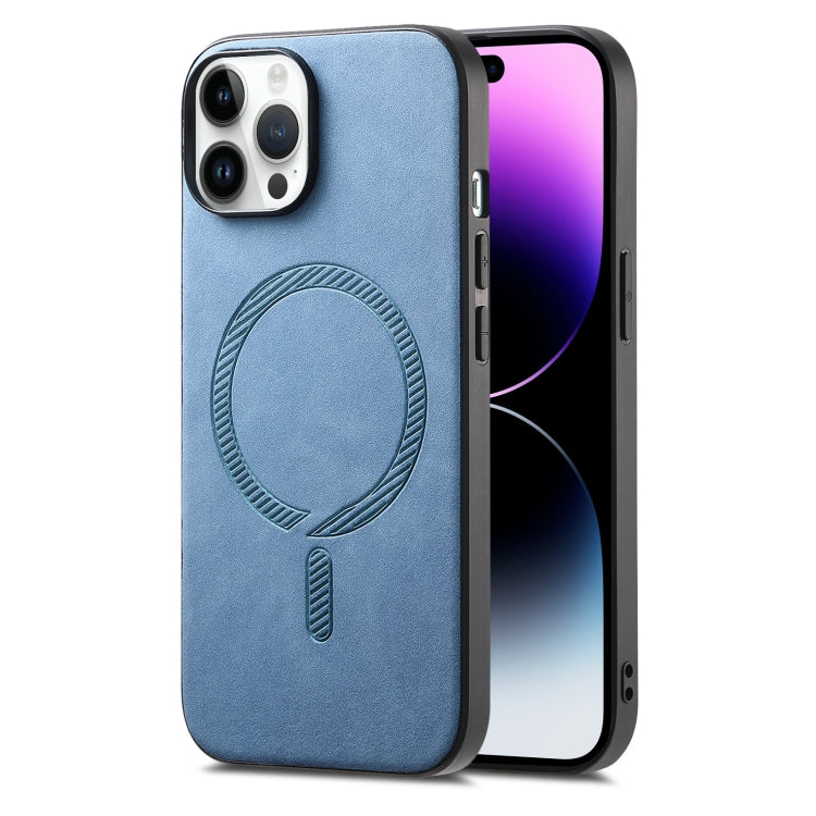 Solid Color Retro Magsafe PU Back Cover Phone Case, For iPhone 13, For iPhone 12, For iPhone 12 Pro Max