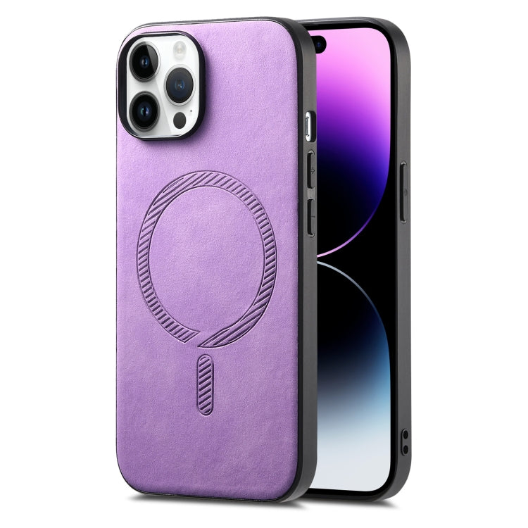 Solid Color Retro Magsafe PU Back Cover Phone Case, For iPhone 13, For iPhone 12, For iPhone 12 Pro Max