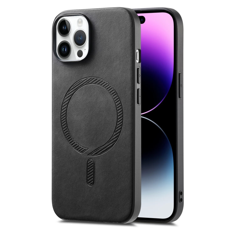 Solid Color Retro Magsafe PU Back Cover Phone Case, For iPhone 13, For iPhone 12, For iPhone 12 Pro Max