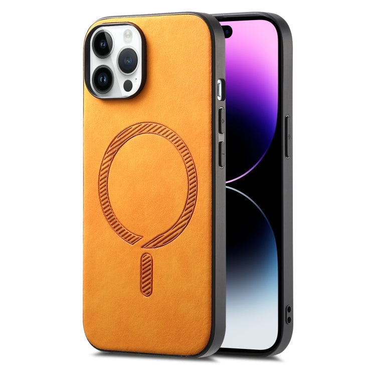 Solid Color Retro Magsafe PU Back Cover Phone Case, For iPhone 13, For iPhone 12, For iPhone 12 Pro Max